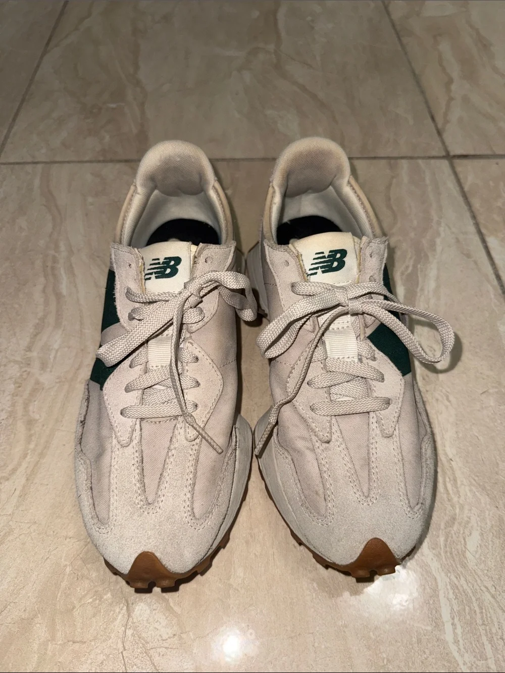 New Balance Lifestyle 327 Timberwolf Green, White & Grey